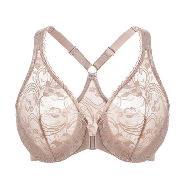 Damen BH Übergröße Frontverschluss Racerback Bügel Spitze