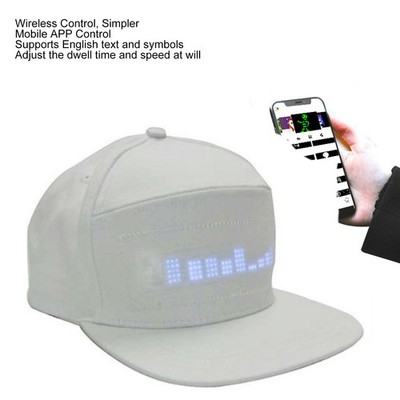 ­LED Cap Programmable Bluetooth APP Control Editable Colorful LED Hat For