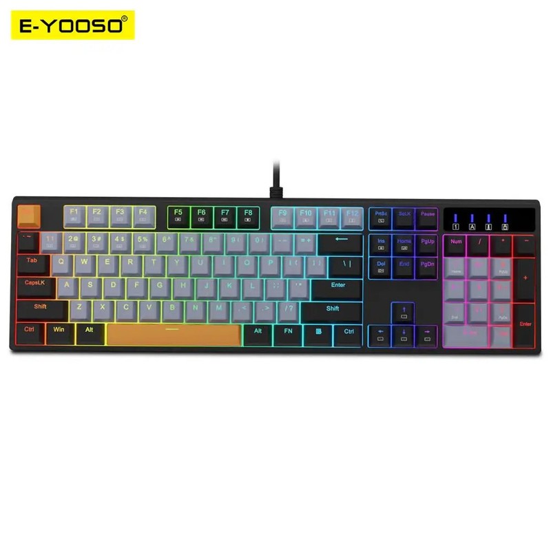 E-YOOSO Z14 RGB Mechanical Gaming Keyboard 104 Key Red Switch USB Wired PC