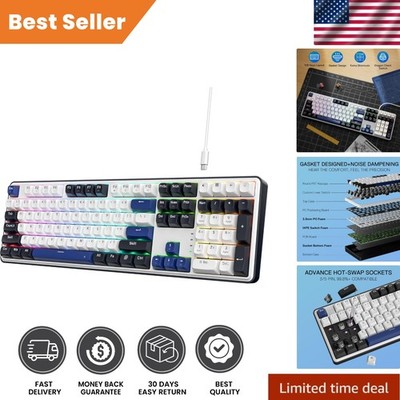 Ergonomic 108 Keys RGB Mechanical Keyboard with Custom Switches and Hotkeys