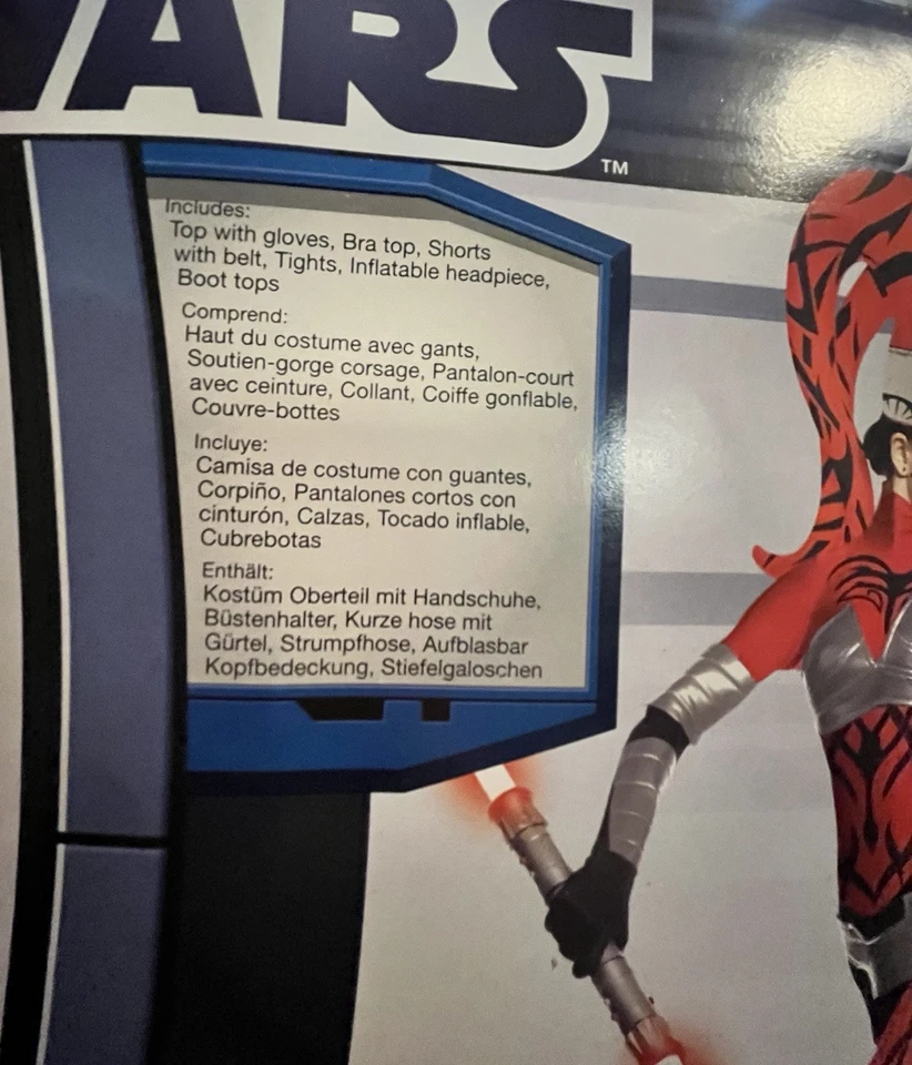 Disfraz Star Wars Darth Talon Adulto Talla Única Hasta 12 Rubíes Sith Juegos con disfraces NUEVO Foto 3 de 3