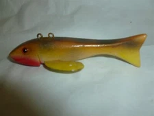 3-7/8 Inch Wood Unsigned (Irving Rubitschung?) Glass Eyed Ice Decoy Lot E-220