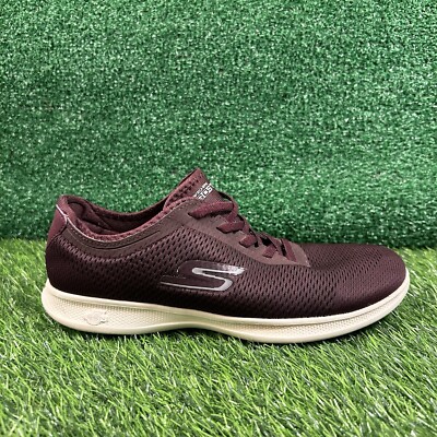 Skechers Go Step Lite Womens 9 Maroon Shoes Sneakers Running Walking Lace Up