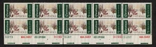 USA, SCOTT # 1384, MNH BLOCK OF 10 CHRISTMAS WINTER SCENE. YEAR 1969