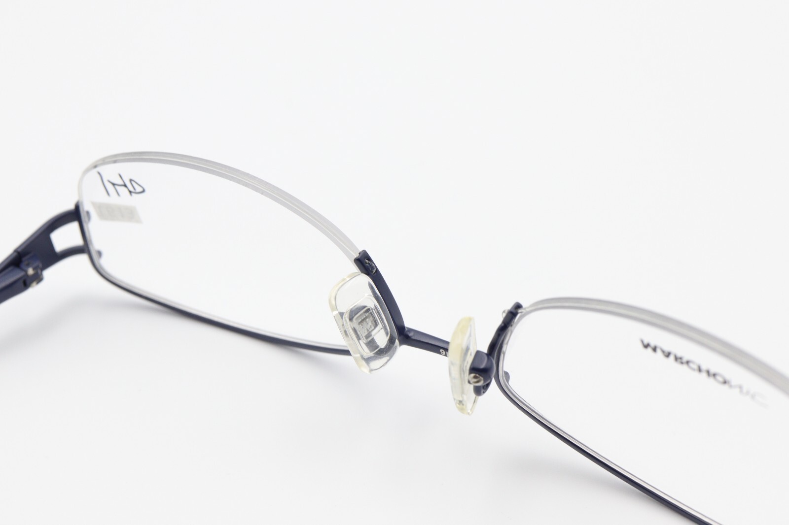 MARCHON NYC CHRYSTIE 412 Blue 51-16-135 Half Rimless Frames Flex Hinges L613