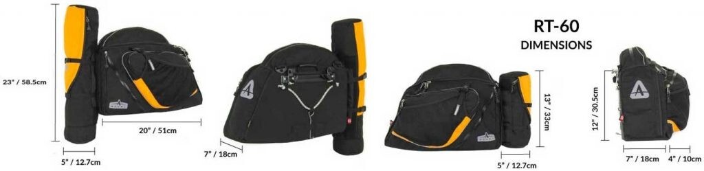 Arkel Recumbent Touring PAIR RT-60 Bags  NEW!! Color BLACK