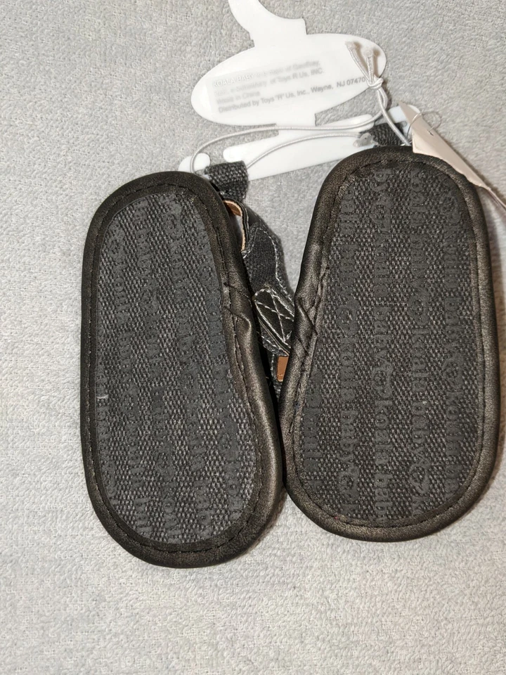 Sandalias Koala Baby Boy negras de imitación de cuero talla 2 nuevas con etiquetas Foto 2 de 3