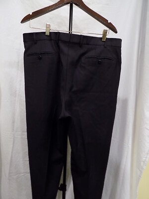 ZANELLA Mark Shale Black 100% Wool ''Todd'' Dress Slacks 36/30 Italy (92)