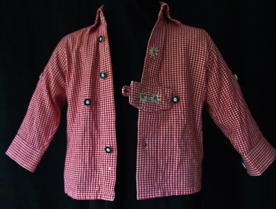 ISAR Trachten Hemd BAUMWOLLE Landhaus Kinder Junge Baby Tracht Vintage Shirt 