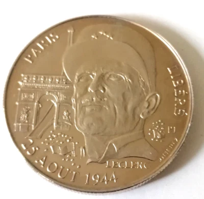 LECLERC Paris Libéré 25 Août 1944 Médaille Graveur JIMENEZ Trésor du Patrimoine - Photo 1/2