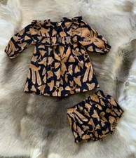 ⚡️SALE⚡️Ulla Johnson Kids KIMAYA Floral Navy Blue Dress + Bloomers