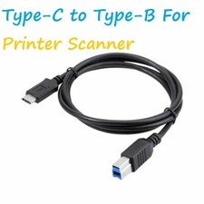 1m - 2m USB 3.0 Type C (USB-C) to Type B (USB-B) Printer Scanner Cable Macbook