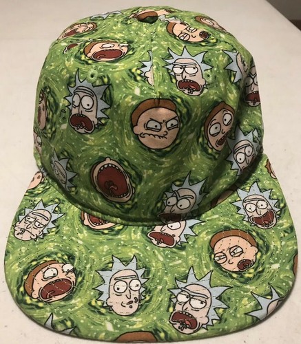 RICK AND MORTY SNAPBACK HAT Lime Green 