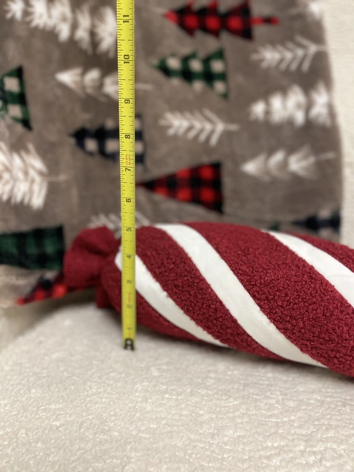 Pottery Barn Replica Peppermint Twist Decorative Throw Pillow NEW - Image 2 of 4