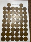 1933-D LINCOLN WHEAT CENT ROLL, 50 coins all nice "VF-XF", tough date to find