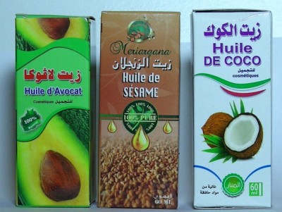 Pack 3 Huiles Végétales 60ml : Coco + Sésame + Avocat - Hydratation Naturelle - NEUF - Fabriqué En France