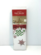 Christmas Wall Decals Self Adhesive Wall Decor FTCN Snowflakes Holiday Tree