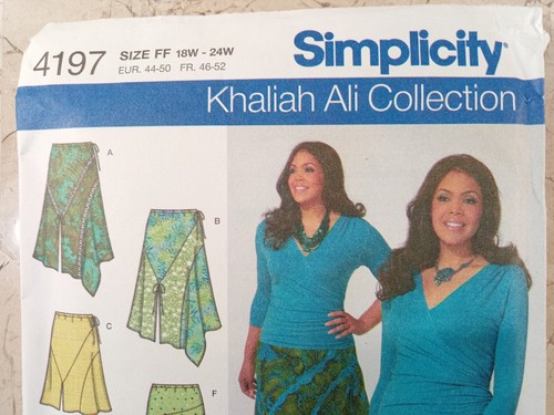 Simplicity 4197 Khaliah Ali Fashion Sew Pattern UNCUT Skirt Asymmetric FF 18-24 - Picture 5 of 8