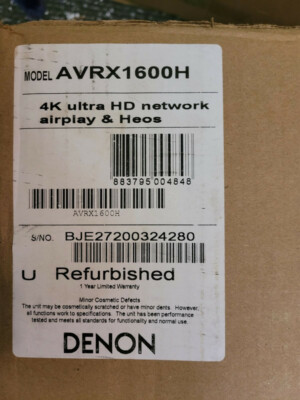 Denon AVR-X1600H 7.2 Channel 4K Ultra HD AV Receiver for