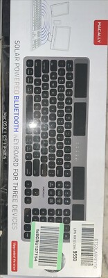 Macally Quick Switch Bluetooth Keyboard, For 3 Devices, Model: ACEBTKEYSG. #R156