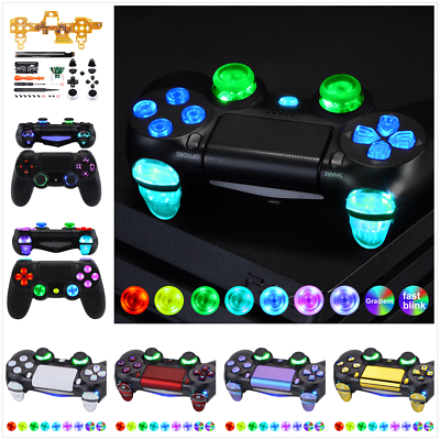 CoMeTic デッキパーツ 4コンセット Multi-Colors Luminated Buttons Thumbsticks LED Kit for PS4 CUH