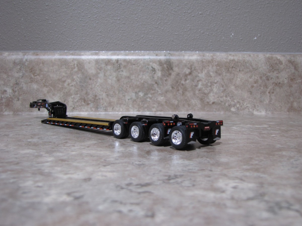 DCP 1/64 Black Fontaine Tri-Axle Detachable Lowboy Flip Axle