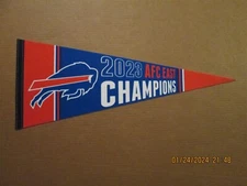 NFL Buffalo Bills Circa 2023 AFC East Champions Team Logo Football Pennant