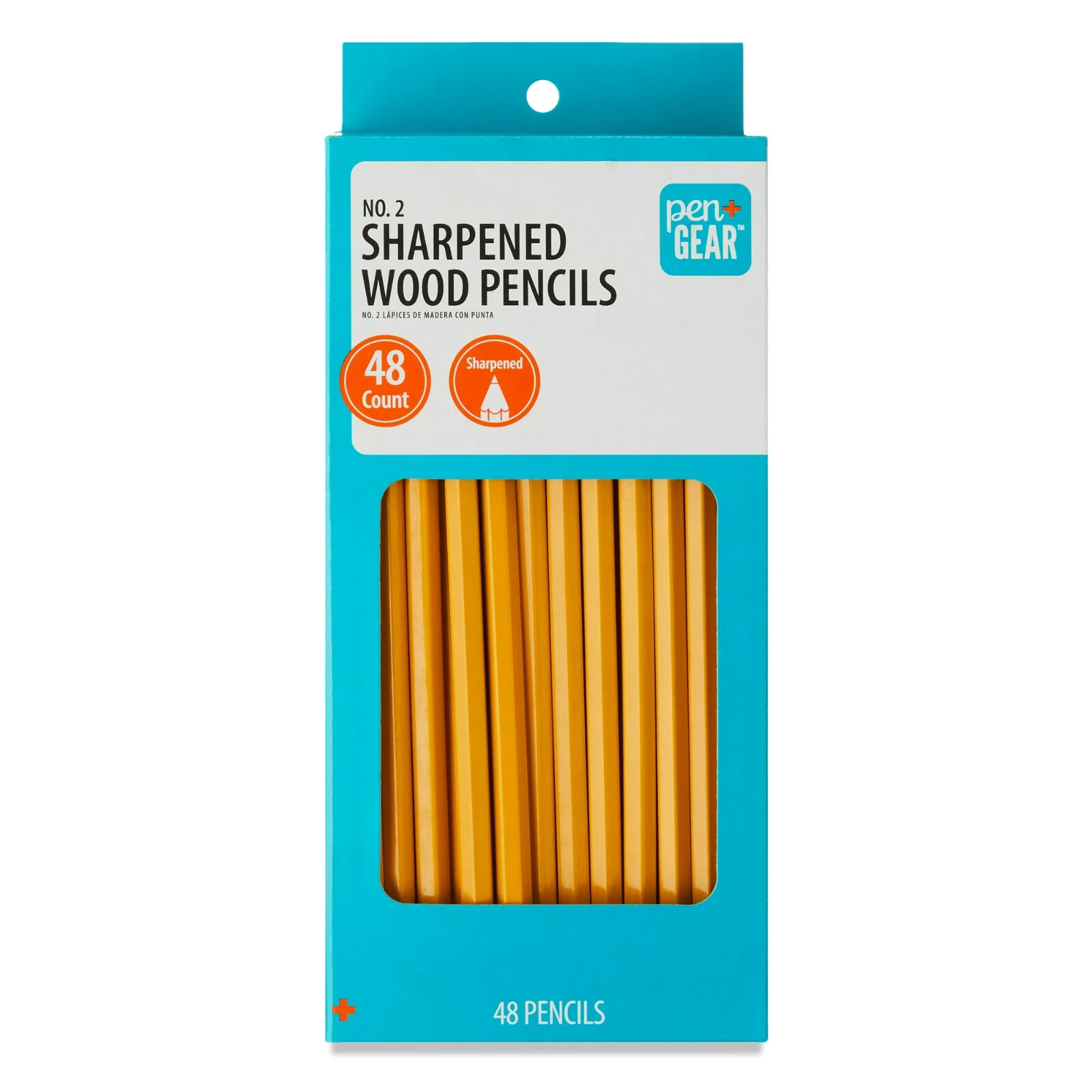 NO.2/HB WOODCASE PENCILS, SHARPENED, 48CT