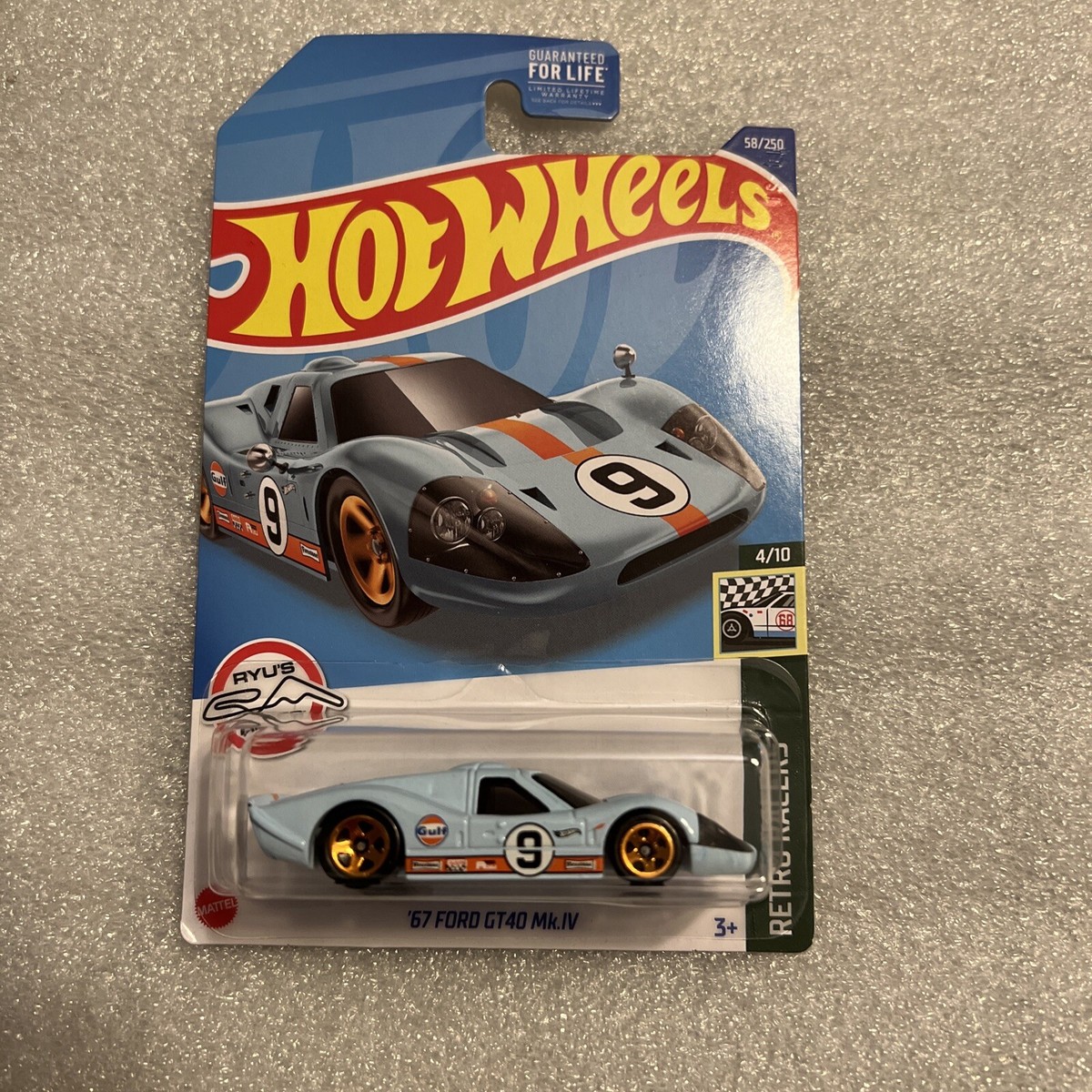Hot Wheels '67 Ford GT40 MK.IV #058 HW '22 Retro Racers 4/10 Blue