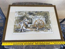 Federico Righi (1908-1986) Stampa artistica litografica MCM numerata firmata Italia c. 1965