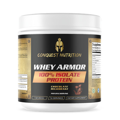 Conquest Whey Armor 100% Isolate Protein - Chocolate Milkshake Flavor - 1lb