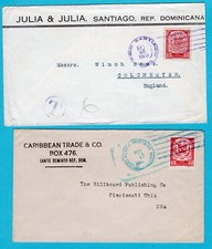 DOMINICAN REPUBLIC 2 covers 1923-27 Santiago, Sto Domingo