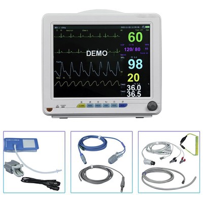 Portable ICU Patient Monitor for Veterinary Care Multi-Parameter Tracking NIBP