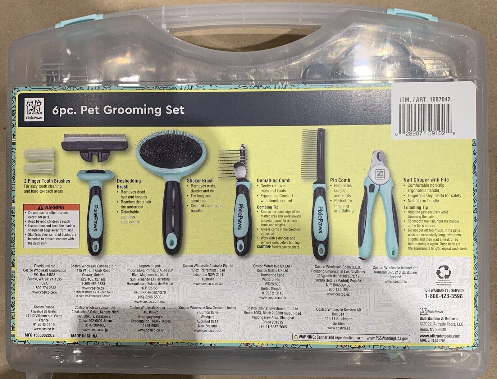 Pet Grooming set 6 Pieces w/case eBay