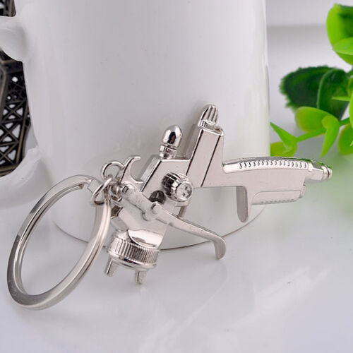 Water Spray Gun Quality Business Zinc Alloy Keychain Fashion Keyfob Key Ring