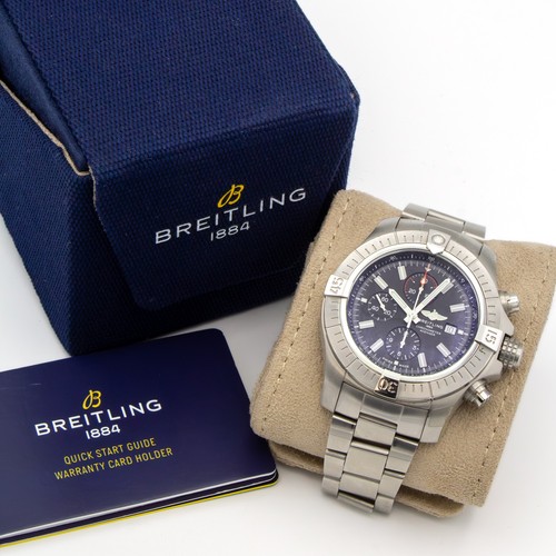 Breitling Super Avenger Chronograph 48mm Black Dial A13375 Full Set