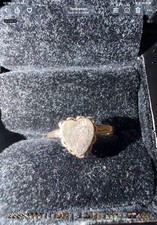 9k Yellow Gold Heart Signet Initial Ring Love...