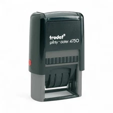 Trodat Printy 4750 - Self Inking  - Date Stamp, 2 Lines of Custom Text
