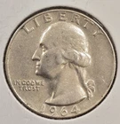 1964 D Washington Silver Quarter Dollar Coin,  Toned, 25C COMBINED SHIPPING "B"