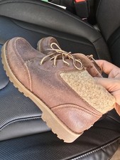 UGG Australia Boys Girls Teak Brown Orin Bomber Winter Ankle Boots 4