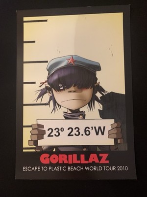 Gorillaz Cyborg Noodle Plastic Beach Tour Print 2010