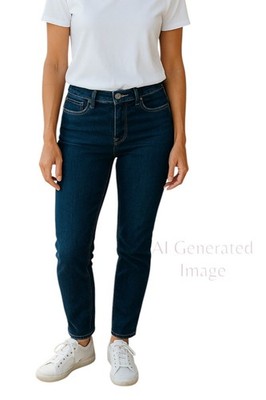 American Eagle Outfitters AEO Womens HI-RISE JEGGING Dark Blue Denim Jean Size 4