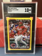 2024 Topps Update Series SGC 10 Elly De La Cruz Rookie Debut #US350 Yellow (RC)