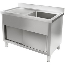 Doppel Spülschrank Küchenschrank Unterschrank Spüle Küche Schiebetüren Spültisch