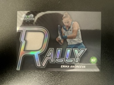 2024 Topps Graphite Event Used Rally Relics Silver-Erika Andreeva RC-TAN SWATCH!