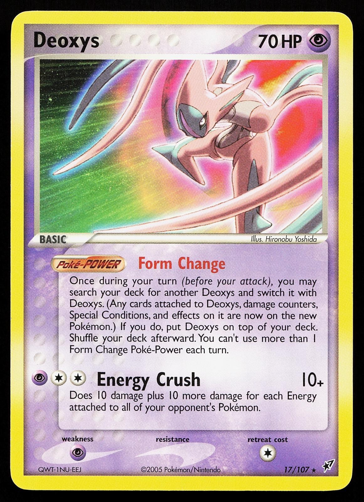Deoxys 17/107 Regular Rare Deoxys Pokemon Card