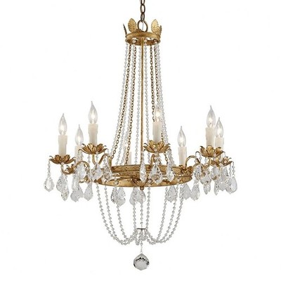 -8 Light Medium Chandelier-27.5 Inches Wide by 33.5 Inches High - Chandelier -
