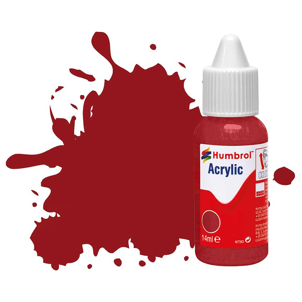 Humbrol No.20 Crimson - Gloss Acrylic Paint 14ml DB0020 - Image 7