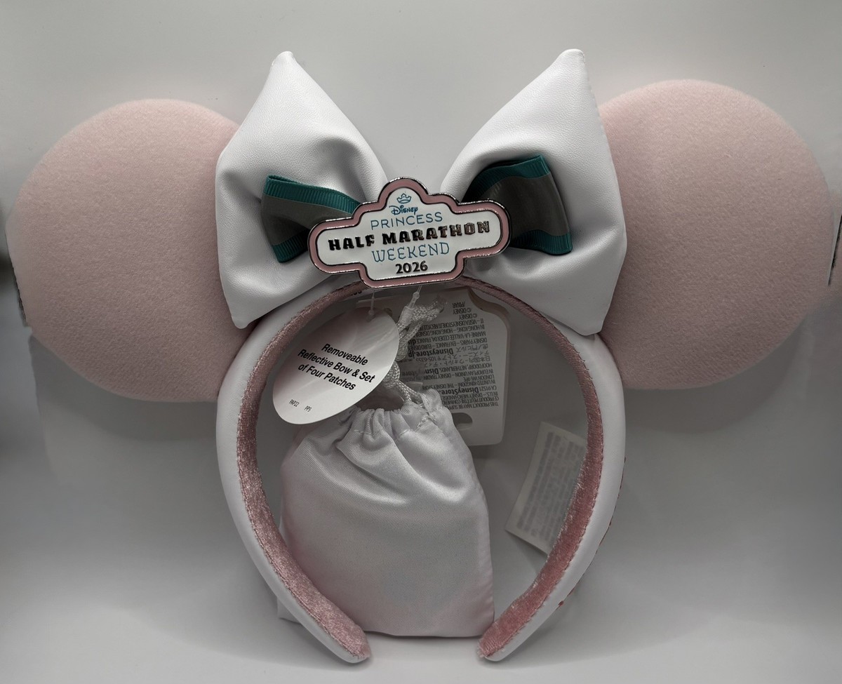 Run Disney Princess Half Marathon Ears with Removable Bow & Set of 4 Patches 109614-1.jpg main image 2