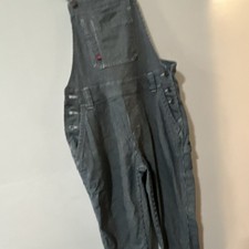Dickies Blue White Striped Cotton Work Overalls Multiple Pockets size xs